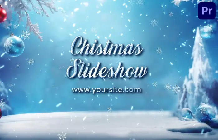 Creative Frozen Themed 3D Christmas Invitation Card Slideshow